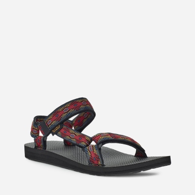 Teva Original Universal - Men's Teva Hiking Sandals - Black / Red | India (KCYP40581)